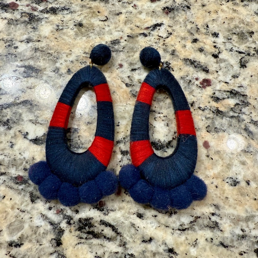 J. Crew Blue & Red Earrings